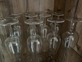 12 Weingläser Glas in sehr guter Zustand