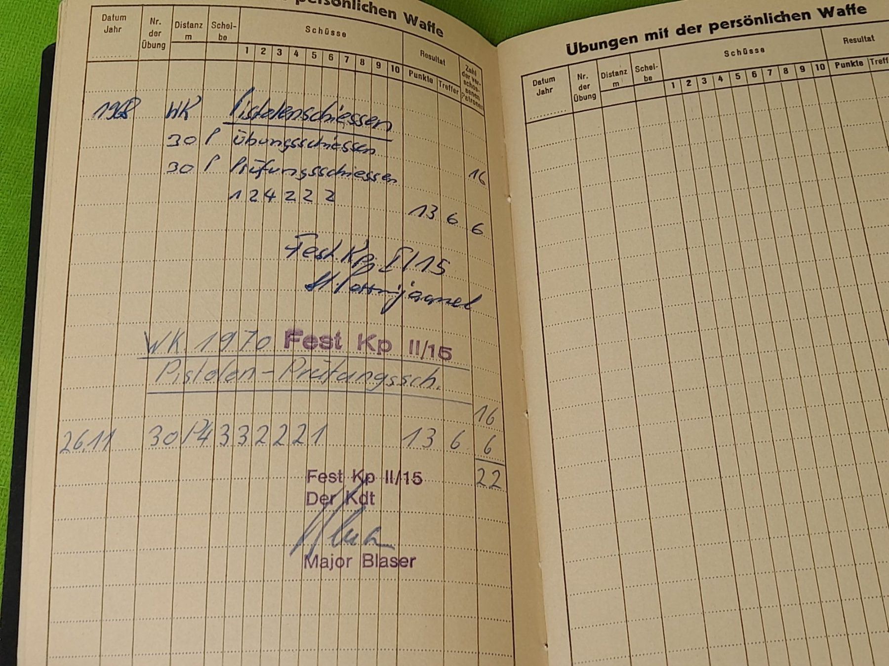 Documenti: *Schiessbüchlein(Pistolen) – Usato da Aeschi b.Spiez venduto da 52_wochen 5