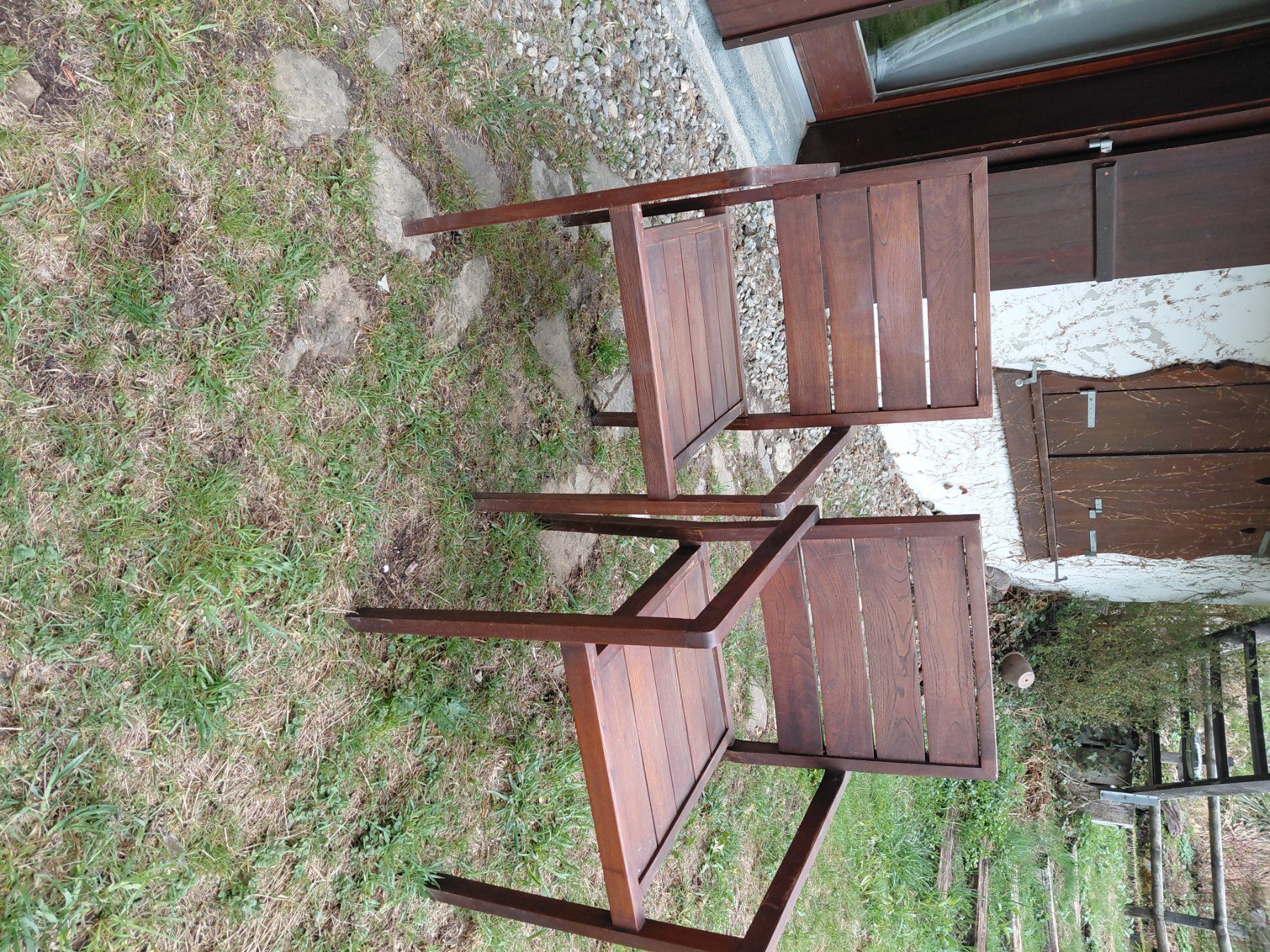 Stühle: Teak Holz gebrauchte Gartenstühle – Gebraucht aus Alpthal von GiGa76