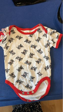 Baby Strampler Kuh Muster 62/68 für Frühling/Sommer
