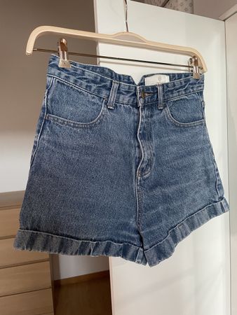 Jeans Short denim blau von Pieces, Gr. S/36