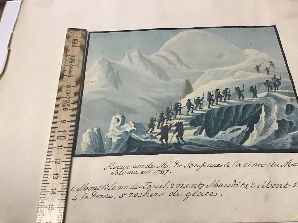 Dipinti: Montée de M.Saussure au Mont-Blanc en 1787 – Usato da Bulle venduto da pmcavalheiro 3