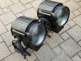 2 Stk. Scheinwerfer Vintage schwarz Condor Film