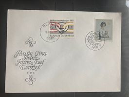 Liechtenstein 1965 FDC Fürstin Gina / Österreich 1983 7S