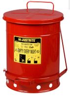 neuer Sicherheitsbehälter mit Fusspedal von Justrite rot