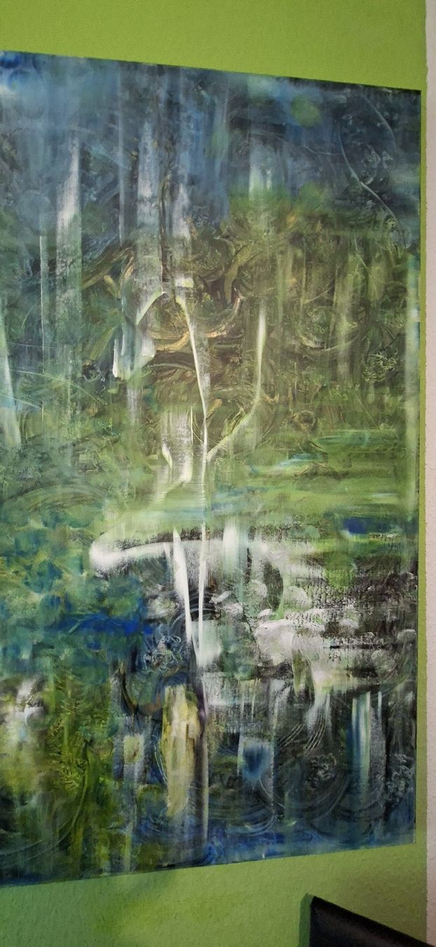 Dipinti: Gemälde " Schwanensee " handmade 80×100 – Nuovo (secondo la descrizione) da Riehen venduto da Steinbock1970 5