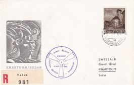 Erstflug Swissair Genf - Khartoum 1961, ab FL
