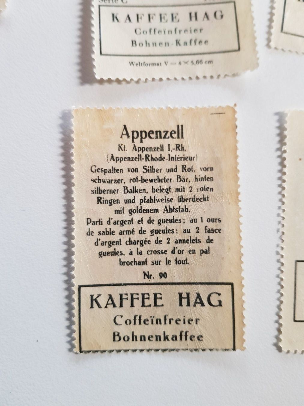 Carte collezionabili: 13 Städtewappen. Klebebilder Kaffee HAG Bohnenkaffee – Usato da Walterswil BE venduto da Lonitti 4