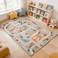 Spielteppich Strasse 80x120 cm Kinderteppich Auto
