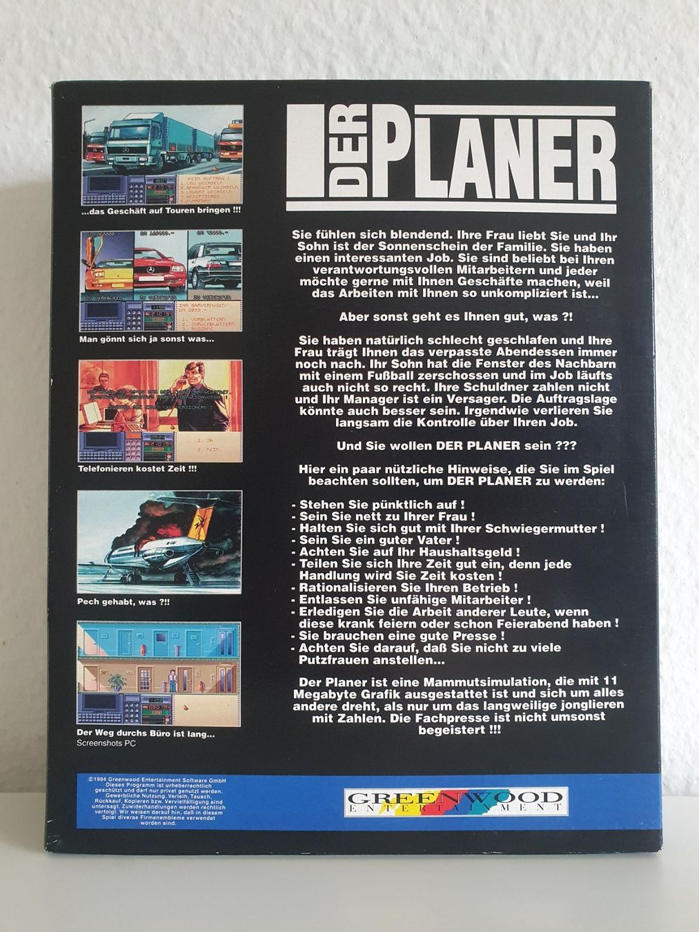 Giochi: PC Game Der Planer (1994) Big Box 3.5" Disketten – Usato da Greifensee venduto da perfectioN88 3
