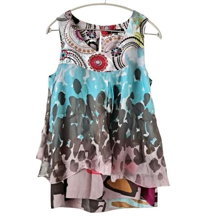 St-Martins Seidenbluse, Top, Tunika Gr. XS, doppellagig 