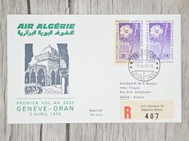 CL12 Enveloppe + Timbre Suisse / ONU 1976 Thème Aviation