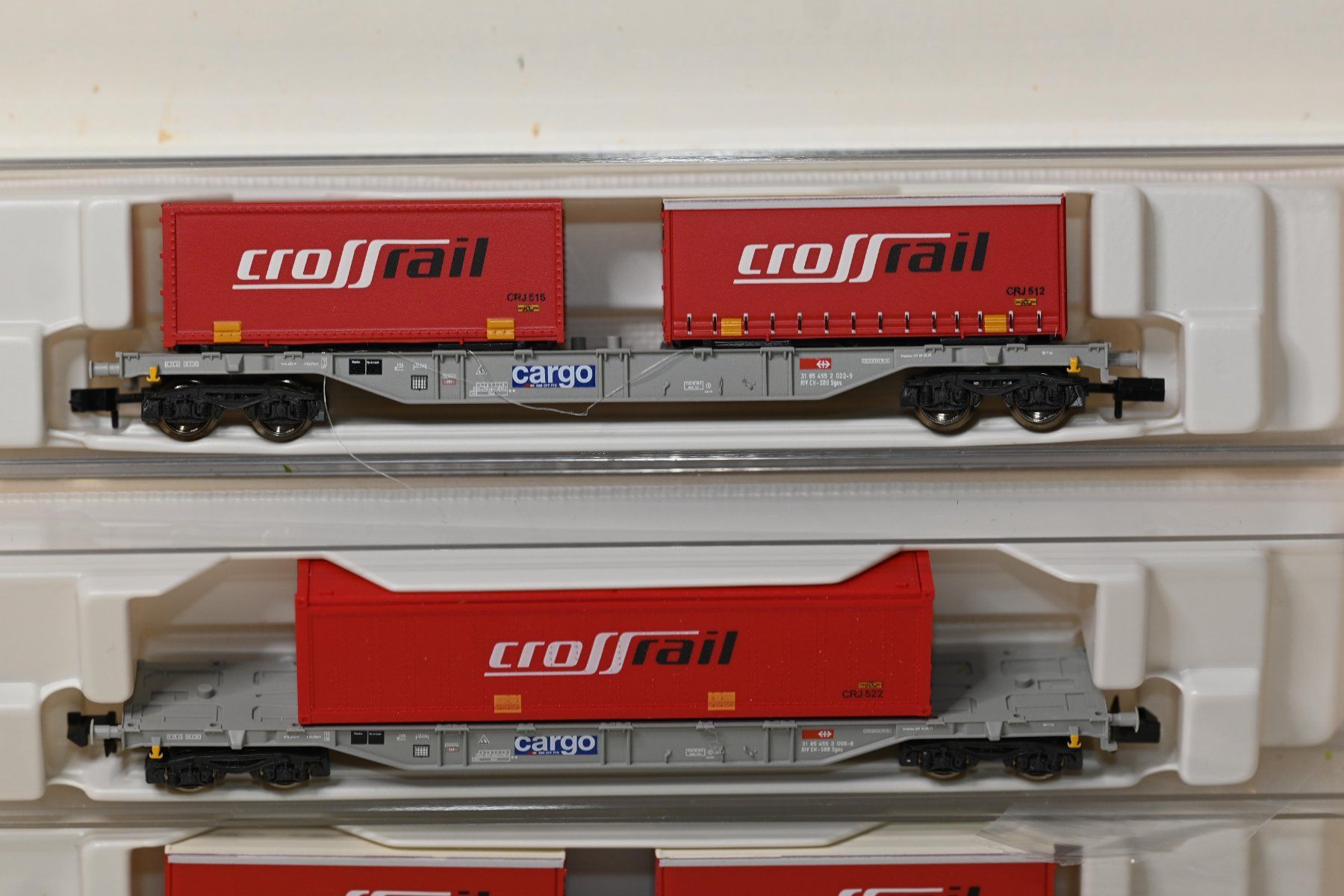 Fleischmann Modellini di ferrovie: Crossrail Spur N Fleischmann mit OVP , 3er Set – Usato da Laupen ZH venduto da Zmoewe 2