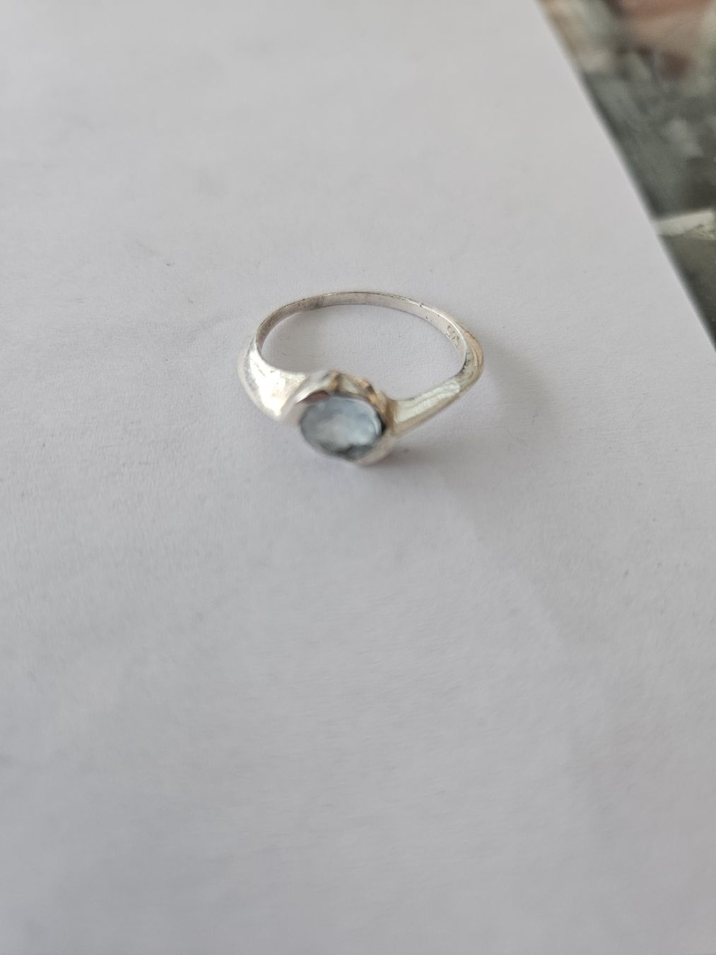 Bagues: Vintage Silber Ring mit Blauen Stein – D'occasion à Rickenbach b. Wil par nic_8ljr