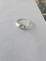 Vintage Silber Ring mit Blauen Stein