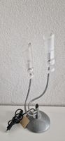 Tischlampe Silber, Glas, Spirale