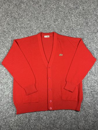 1980s Lacoste v neck knit size 5 Medium 