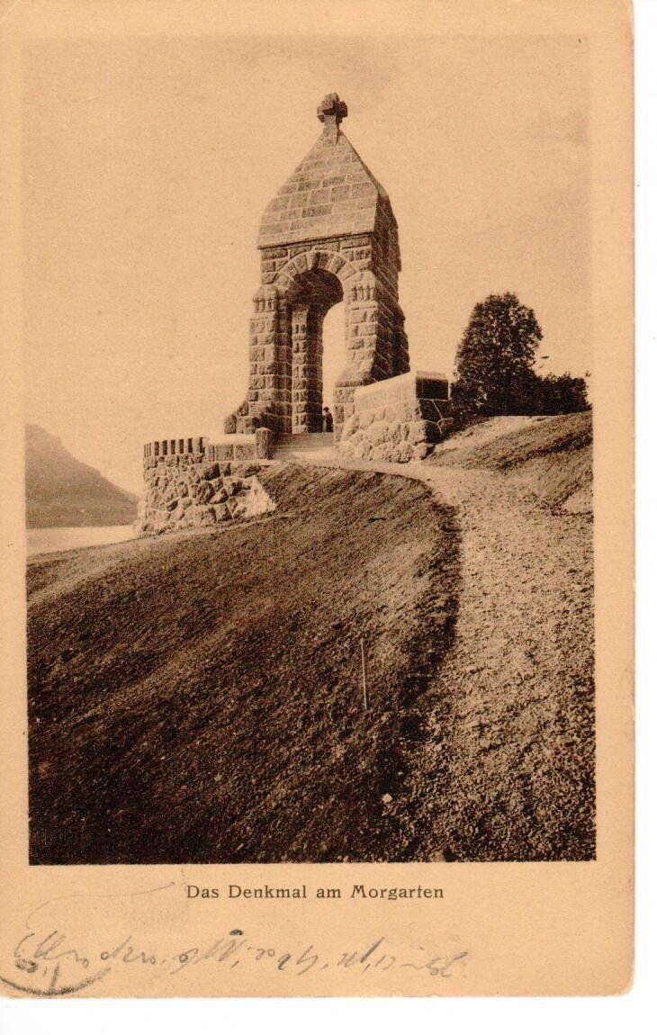 Ansichtskarten: das Denkmal am Morgarten 1921 – Gebraucht aus Wolhusen von Curver9 1