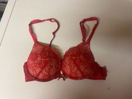 Roter Spitzen BH (75a)