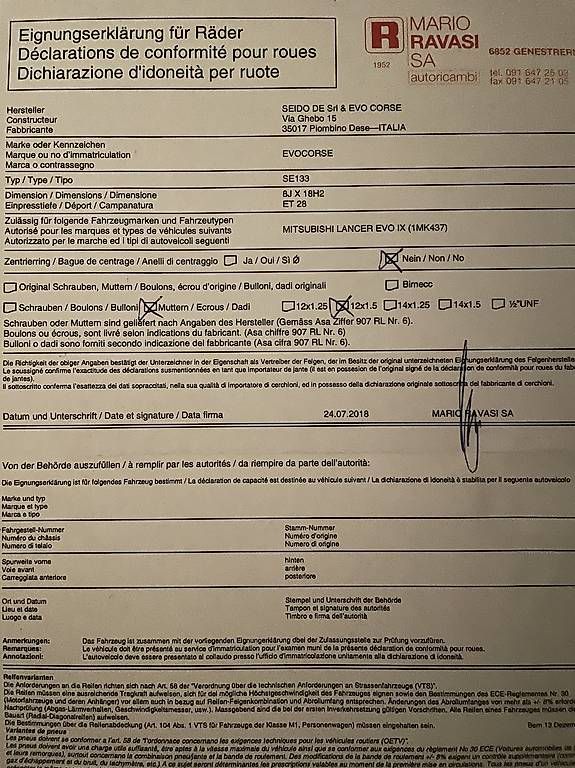 Pneumatici & Ruote complete: Vendesi cerchioni EvoCorse  – Usato da Cadenazzo venduto da Danny_D 4