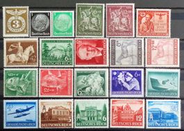 DEUTSCHES REICH: Ein Lot Postfrischer ** aus 1939–1944