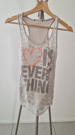 Stylisches Lagenlook-Top mit Spitze & Print