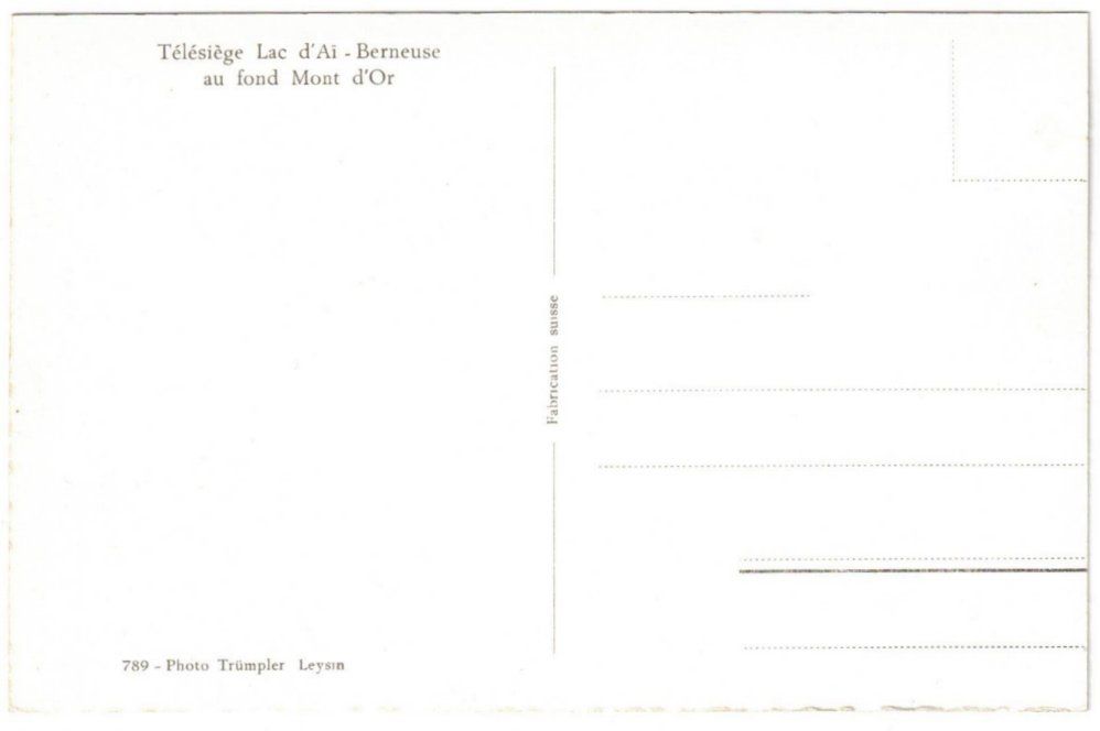 Cartoline postali: Leysin - Sessellift Aï--Berneuse – Usato da Binningen venduto da Mountainrider 1