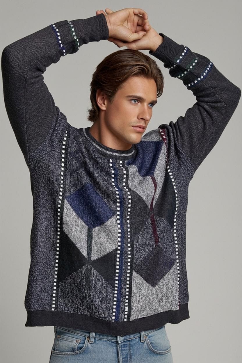 Maglioni & Felpe: Greenfield Herren-Pullover mit geometrischem Muster - Größe – Usato da Zug venduto da vinokilo