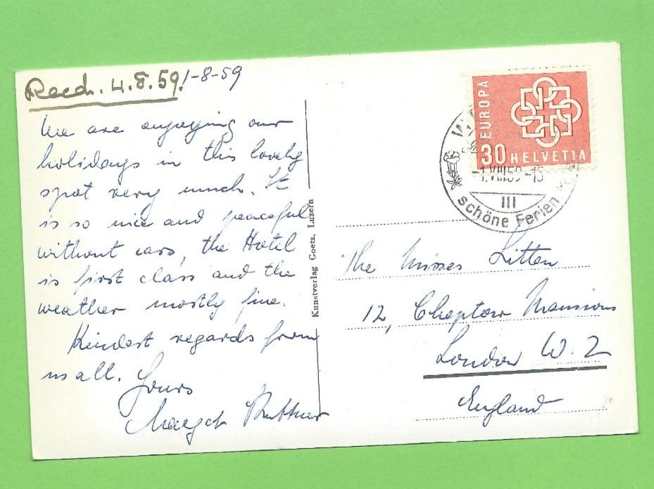 Cartoline postali: Die Jungfrau von Wengen aus – Usato da Zürich venduto da t24_de 1