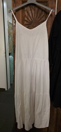 Kleid weiss Grösse S Sommerkleid Leinenmix neu