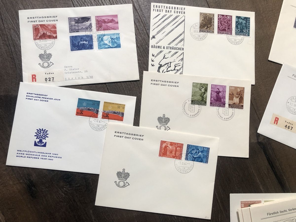 Alle Briefmarken: Bessere FDC ab 1954-1960 – Gebraucht aus Lufingen von Rac0 7