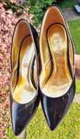 SCHUHE LEDER 39 LIMELIGHT PUMPS SCHWARZ GOLD LACKLEDER TOP