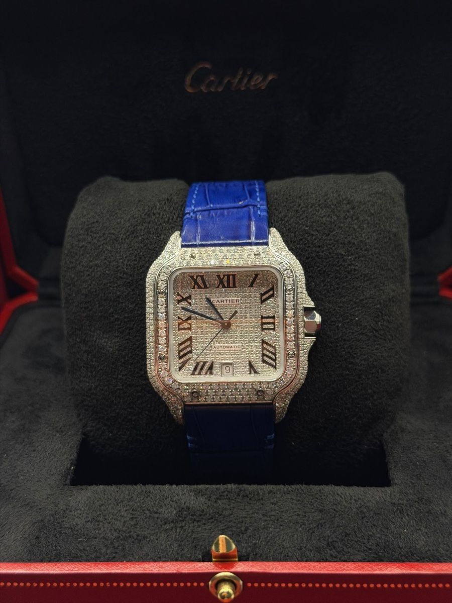 Cartier Uhren: Santos Custom Iced Out Custom Full set – Gebraucht aus Fully von Melvin5 2