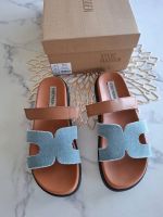 Steve Madden Sandalen, Denim & Leder, Gr. 40