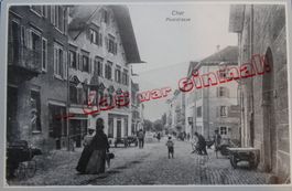 Graubünden Chur Poststrasse/Rathaus anno dazumal