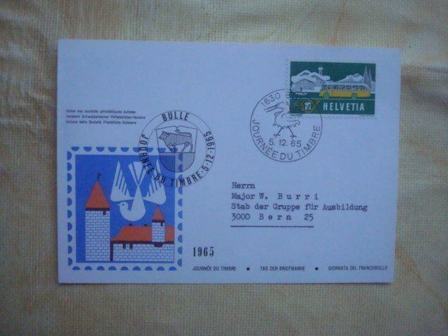 Alle Briefmarken: KARTE VERBAND CH PHIL. 1965 – Gebraucht aus Ostermundigen von Wyatt-Earp