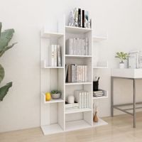 Modernes Bücherregal weiss, viel Stauraum!