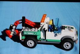 Lego, Abschleppfahrzeug, Fahrer, Kran