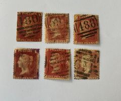 Collection de timbres anciens «One Penny» à saisir!