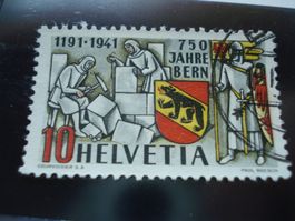 Marke 1941 750 Jahre Bern, Abart Spinne, gestempelt