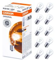 10x Osram P21W 12V 21W BA15s Art. 7506