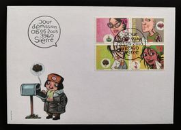 Schweiz FDC Serie Sondermarken Comics Tom Tirabosco, 2003