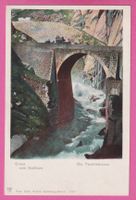 Gruss vom Gotthard Die Teufelsbrücke mit Kutsche