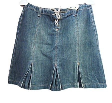 ca.Gr. 140 BENETTON cooler Jeansrock Bund --> 31cm L37cm!