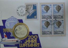 Numisbrief 200 Jahre Luftfahrt Feinsilbermünze 999.9