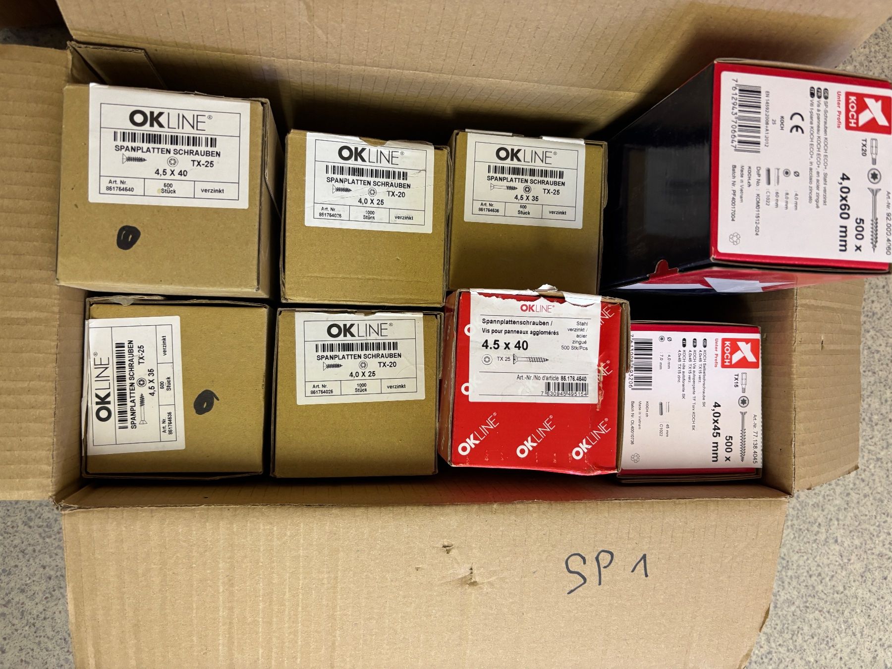 Opo Oeschger Ferramenta: Spanplattenschrauben-Torx Mix, div. Grössen – Nuovo e nell'imballaggio originale da Berneck venduto da toro12
