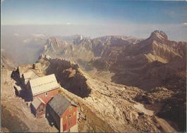 Postkarte ungelaufen Säntis, Werbekarte der SBB