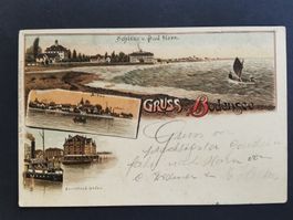 Litho   Bodensee  Rorschach   Horn  Arbon   Schiff  1902