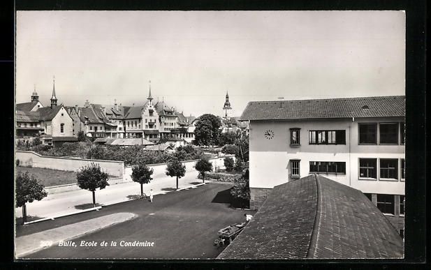 Cartoline postali: AK Bulle, Ecole de la Condemine – Usato da Berlin venduto da bartko-reher