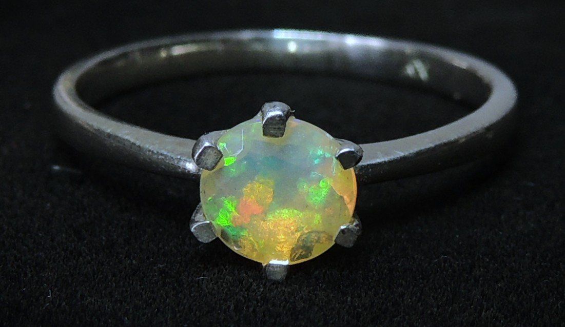 Anelli: Opal Silber 925 Fingerring Gr. 58 – Usato da Waldenburg venduto da schaller707 2